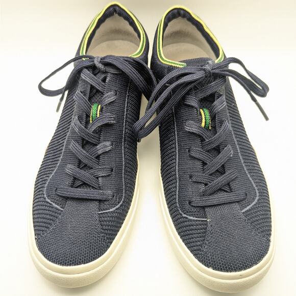 Rothy's Navy Blue The Laceup Sneaker Mesh Upper Women's Size 8 - Picture 2 of 9